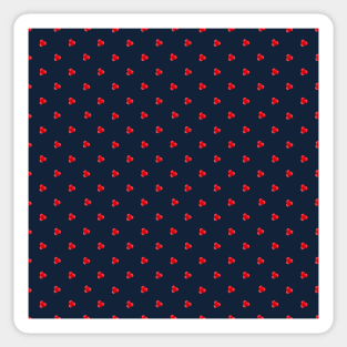 Holly Berry Polka Dot on Navy Sticker